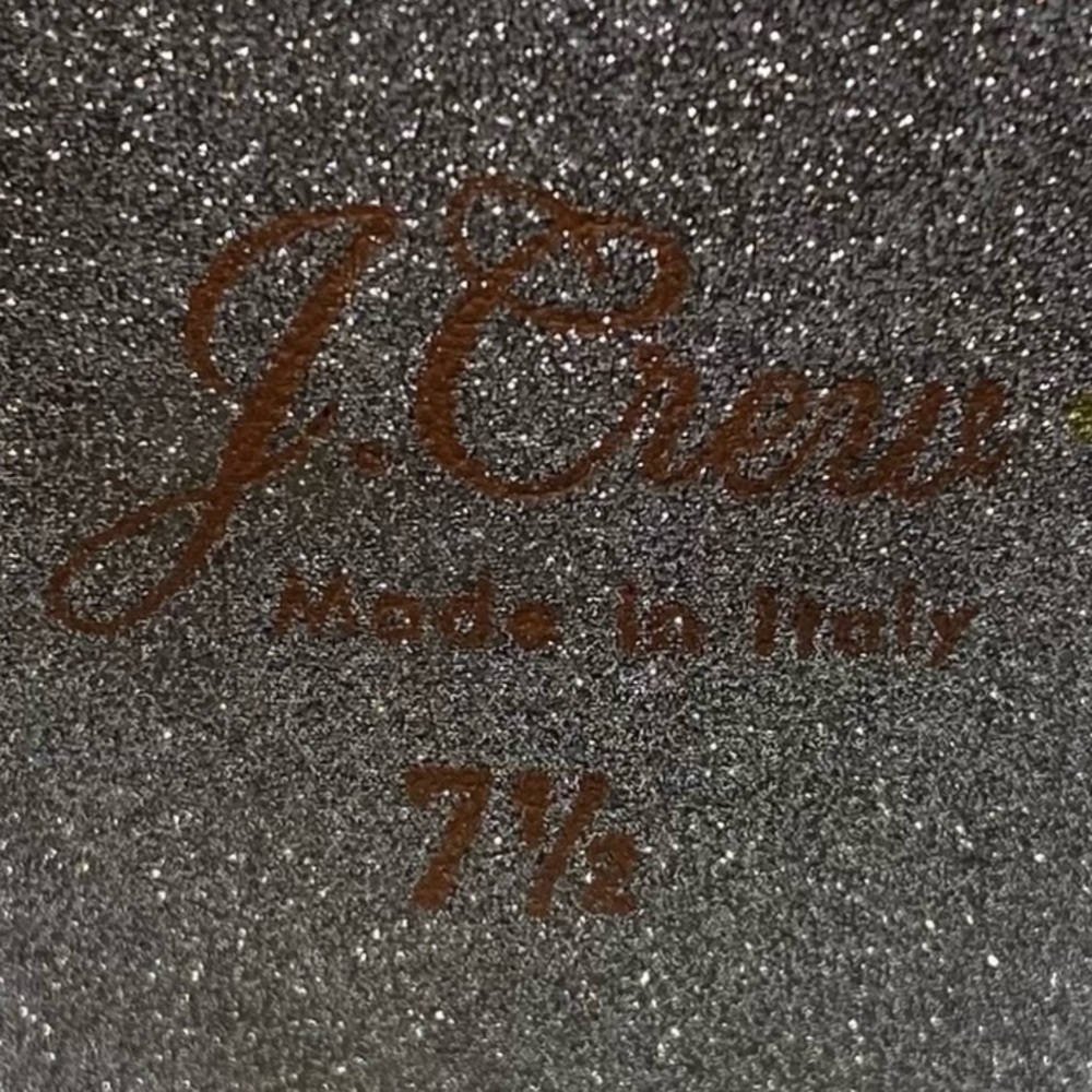 J. Crew Womens Shoes Harlow Heels Sz 7.5 Blue Silver Glitter Party Italy Glam - Picture 12 of 15